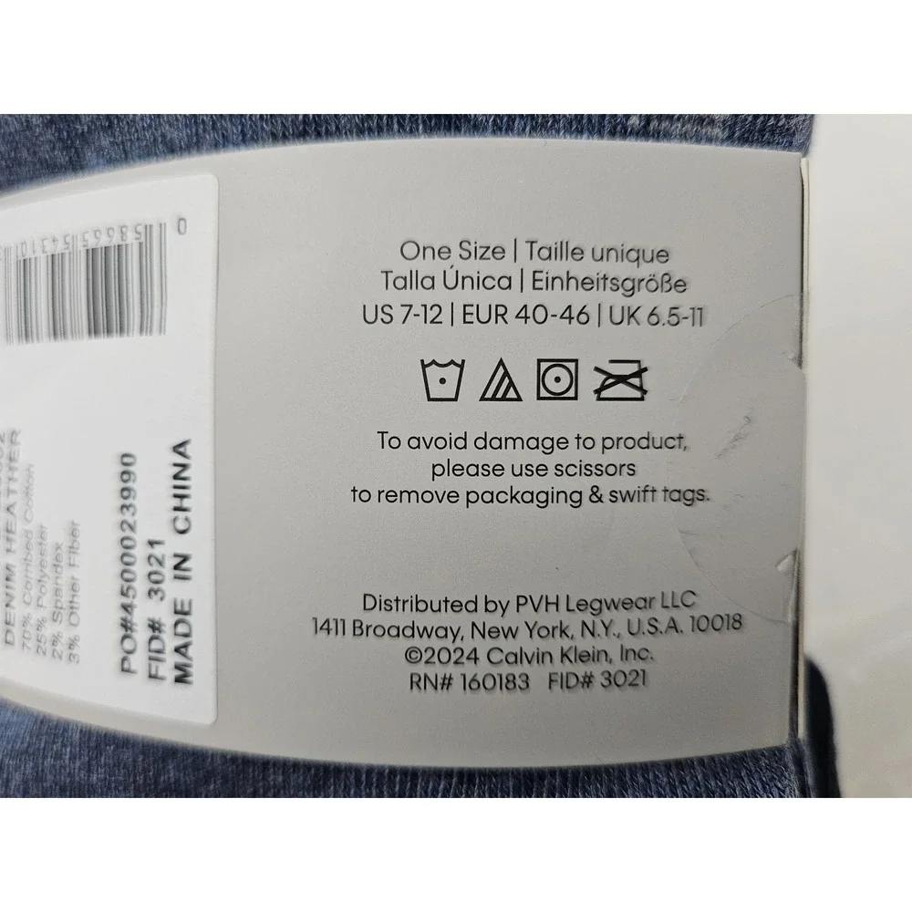 Calvin Klein Men's Cotton Crew Socks, TWO 4-PACKS, Sz 7-12, Denim‎ Blue, NEW!
